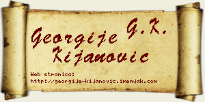 Georgije Kijanović vizit kartica